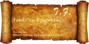Takács Fiorella névjegykártya